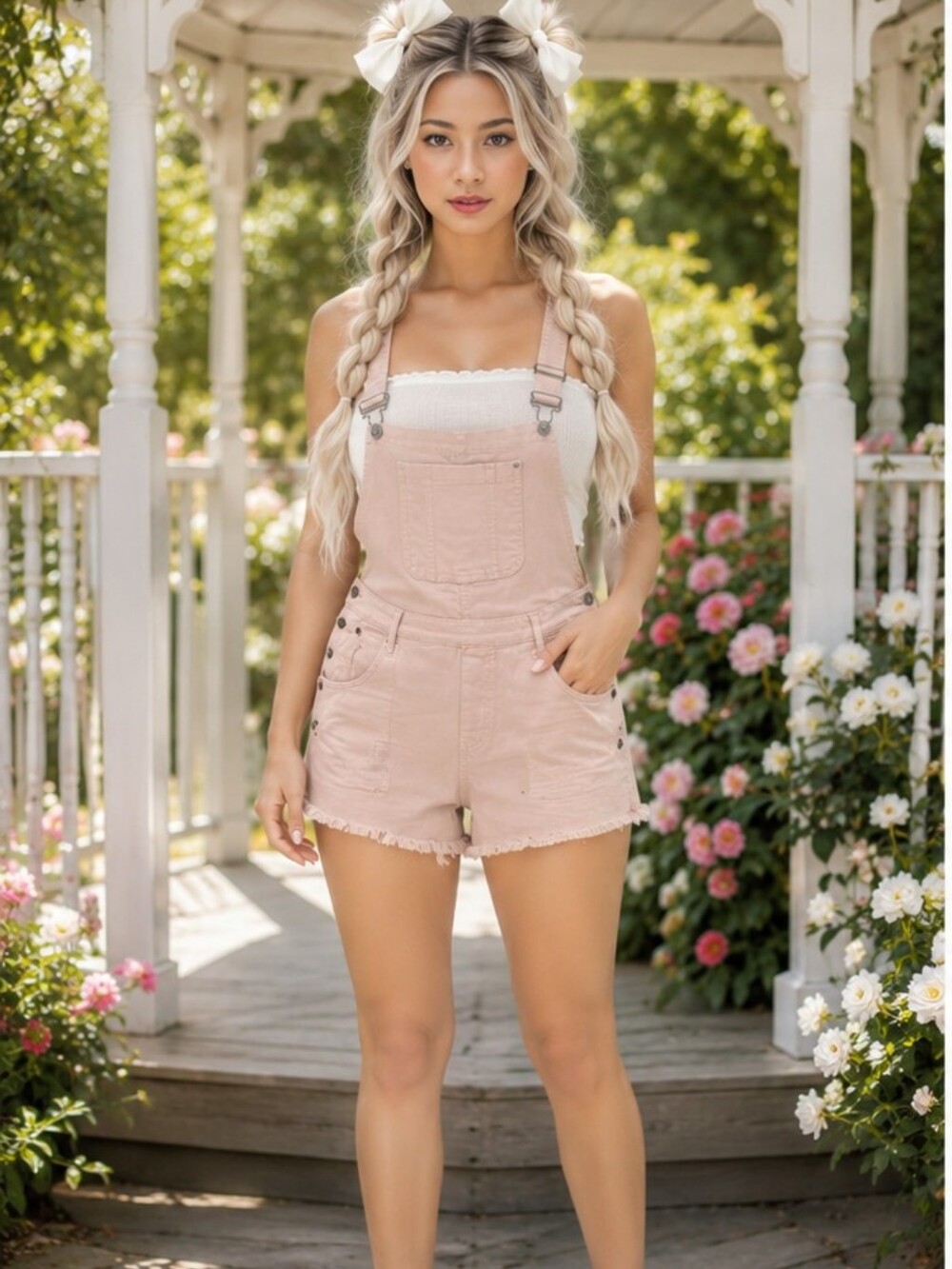 ✨️Arizona Jean Co. Blush Pink Denim Shortalls ✨️